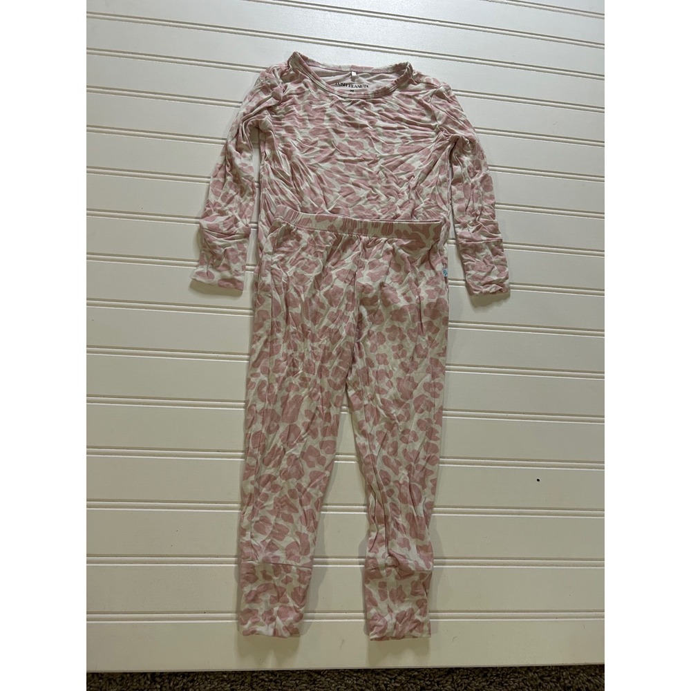 Posh Peanut Delaney Pink Leopard Bamboo Pajama Set Toddler Girls 2T Long Sleeve